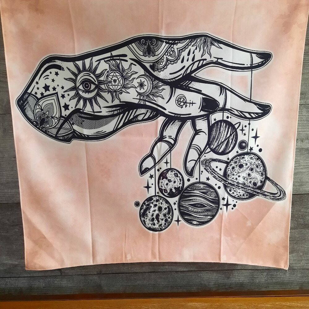 Inked Mobile Planets Wall Tapestry